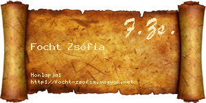 Focht Zsófia névjegykártya